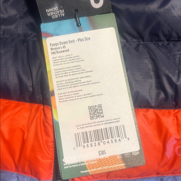 NWT - Cotopaxi Women's Fuego Down Vest - Picture 4 of 5